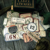 Vintage Number Stickers