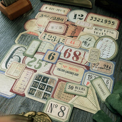 Vintage Number Stickers