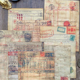 Vintage Ledger Paper Set