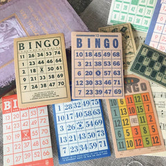 Vintage Bingo Paper Stickers