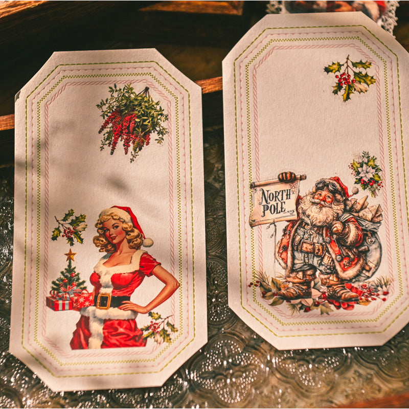 Vintage Christmas Rub-On Stickers (3 Sheets) - Jounique