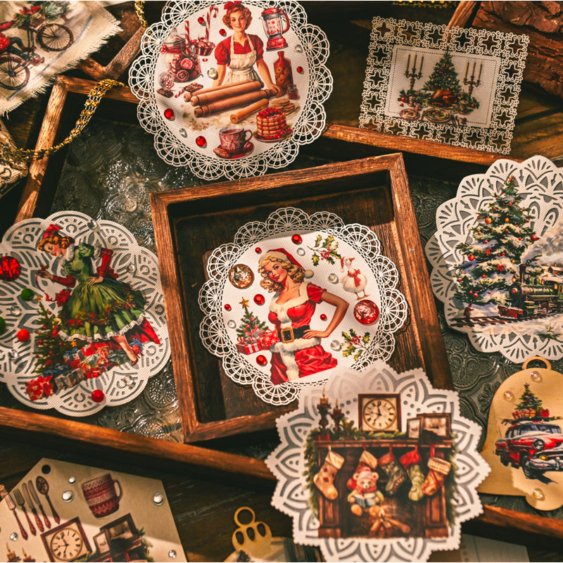 Vintage Christmas Rub-On Stickers (3 Sheets) - Jounique