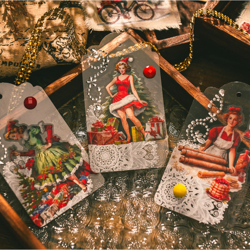 Vintage Christmas Rub-On Stickers (3 Sheets) - Jounique