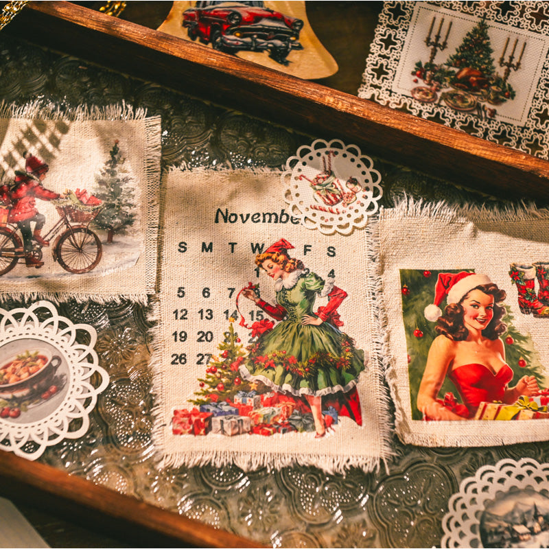 Vintage Christmas Rub-On Stickers (3 Sheets) - Jounique