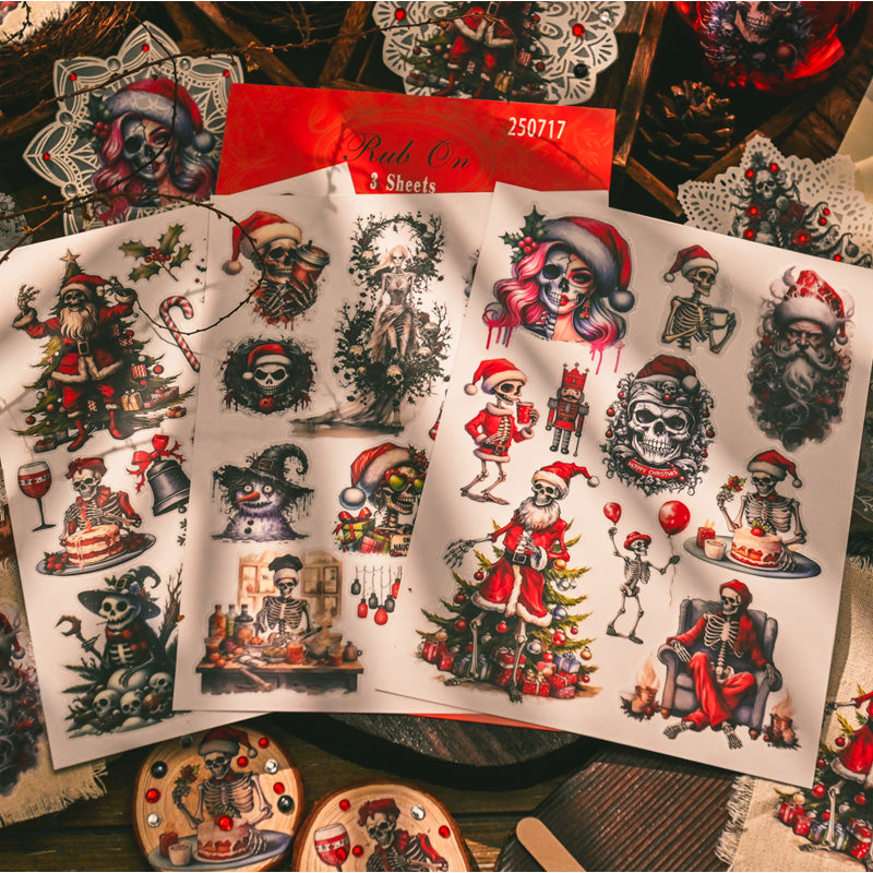 Dark Holiday Rub-Ons