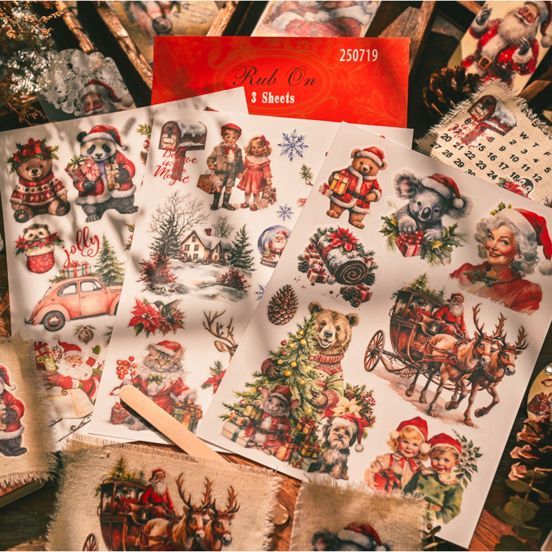 Vintage Christmas Rub-Ons