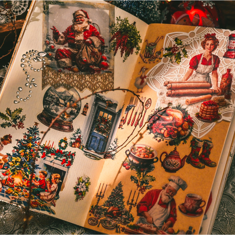 Vintage Christmas Rub-On Stickers (3 Sheets) - Jounique