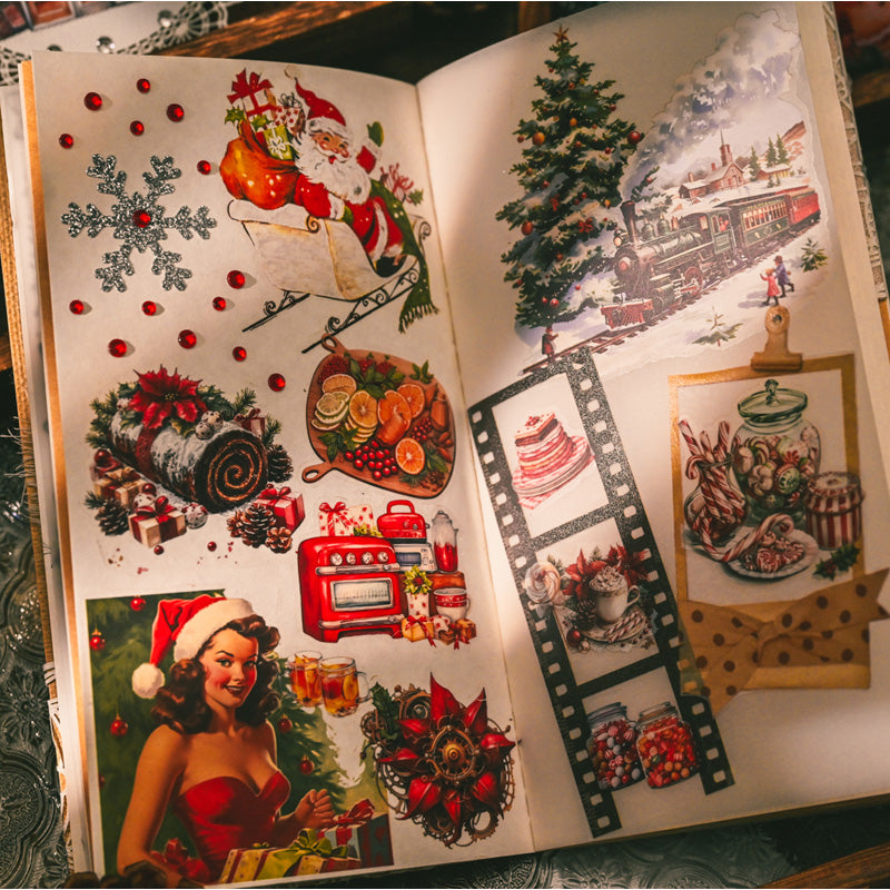 Vintage Christmas Rub-On Stickers (3 Sheets) - Jounique