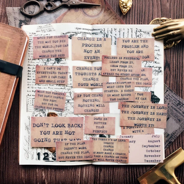 Brown Quote Stickers