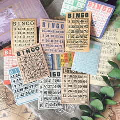 Vintage Bingo Paper Stickers