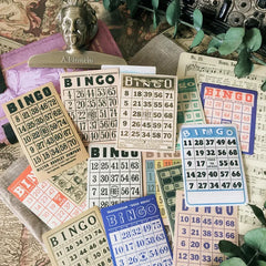 Vintage Bingo Paper Stickers