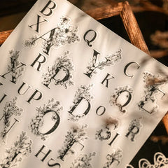 Floral Alphabet Rub-On