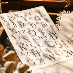 Floral Alphabet Rub-On