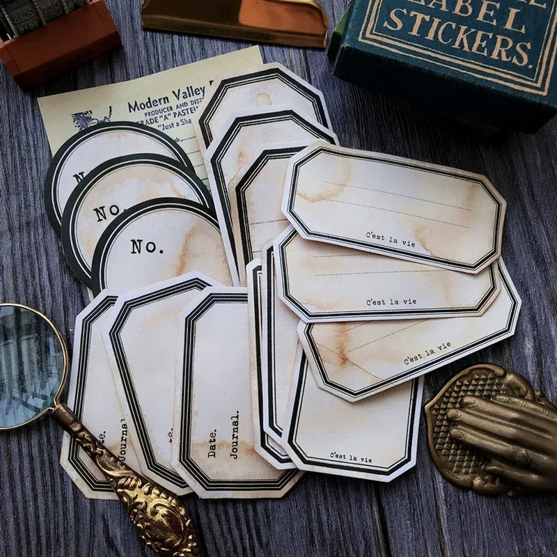 Coffee-Dyed Label Papers