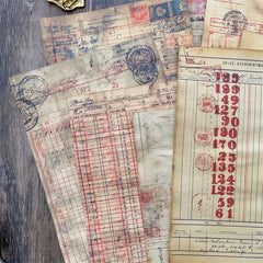 Vintage Ledger Paper Set